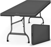 Tillvex® Inklapbare Tafel - Campingtafel - Klaptafel - 180x75cm - Antraciet