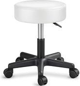 Zadelkruk - Kruk op wielen - Rolkruk - Draaikruk - Wit - TRESKO