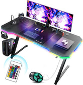 Gaming bureau - Gaming desk - Gaming tafel - 120x60 cm - Zwart - GTPLAYER - Z12