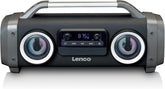 Lenco SPR-100BK - Bluetooth Speaker Draadloos - LED Licht - Zwart •
