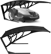 Arebos Automower Garage voor robotmaaier, carport 102 x 79 x 46 cm, weerbestendig en uv-bescherming, met metalen poten, overkapping voor grasmaaier, incl. montagemateriaal, zwart