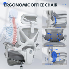 Ergonomische Bureaustoel - Office Chair - Gamestoel - Volwassenen - Grijs - OC4WG - FLEXISPOT