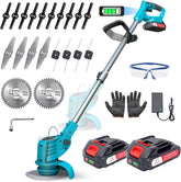 Grastrimmer met accu - Kantenmaaier - Bosmaaier - Blauw - X-COTEC