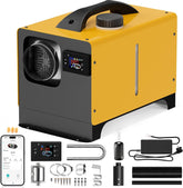 Diesel luchtverwarmer - 5-8KW - 12V/24V draagbare dieselverwarmer, alles-in-één verwarmer voor vrachtwagens met app, lcd-monitor, afstandsbediening en geluiddemper, - HLONONE
