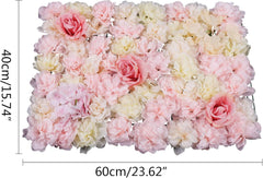 12 stuks kunstbloemenwand, doe-het-zelf achtergrond, rozenwand, kunstbloemen, decoratie voor bruiloftsfeest