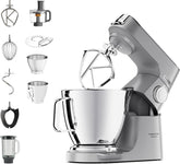Kenwood Titanium Chef Baker XL - keukenmachine 1200W 7L+5L, geïntegreerde weegschaal, LightLift-roerarm, zilver •