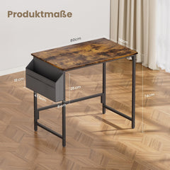 Bureau - Computertafel - Computerbureau - 80x50 cm - Bruin - HLONONE
