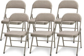 Klapstoelen - Vouwstoelen - Set van 6 - Eettafelstoelen - Kaki