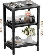 Nachtkastje - Bijzettafel - Opbergkastje - 60x30x37 cm - Zwart - HLOLONE