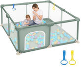 Grondbox - Baby box - Kinderbox - Babybox - Speelbox - 124x124 cm - Groen - Dripex
