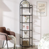 Boekenkast - Boekenrek - Wandkast - 180x40x26 cm - Zwart - Hzuaneri