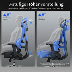 Ergonomische Bureaustoel - Office Chair - Gamestoel - Volwassenen - Zwart - C5B AIR - FLEXISPOT