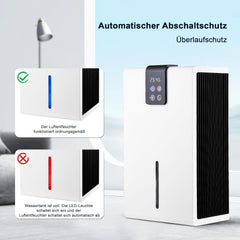 Luchtontvochtiger - Dehumidifier - Slaapkamer & Badkamer - Wit •