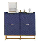 Schoenenkast - Schoenenrek - 98,5x24x103,5 cm - Blauw - UEV