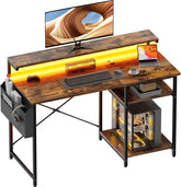 Bureau - Computertafel - Computerbureau - 100x48 cm - Bruin - HLONONE
