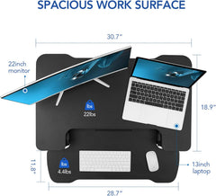 Monitor verhoger - Laptop verhoger - Bureau verhoger - 78x48 cm - Zwart - M18M - FLEXISPOT