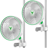Clip ventilator - Clip fan - 2 stuks - Wit - AeroWave E6 - VIVOSUN