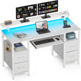 Bureau - Computertafel - Computerbureau - 120x47 cm - Wit - Rolanstar