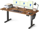 Zit sta bureau - Elektrisch - Verstelbaar - 160x60 cm - Bruin - FQ1D - FLEXISPOT