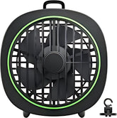 VIVOSUN Aero Wave D4 clipventilator – stille miniventilator met 3 snelheden, 80° oscillatie en geheugenfunctie, veelzijdige montagemogelijkheden, energiezuinige DC-motor – (Zwart)