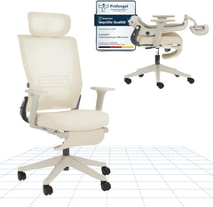 Ergonomische Bureaustoel - Office Chair - Gamestoel - Volwassenen - Wit - OS1W - FLEXISPOT