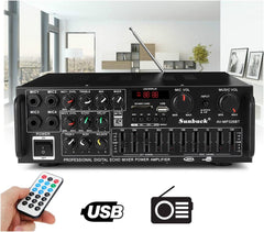 Audio Systems Amplifier Bluetooth-versie Stereo-versterker Draadloos 2-kanaals HIFI Stereo Audio Home Karaoke Power versterker Auto AUDIO(220-V)