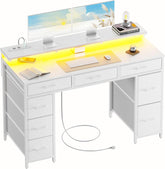 Bureau - Computertafel - Computerbureau - 120x50x74 cm - Wit - HLONONE