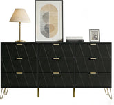 Commode - Dressoir - Ladekast - 150x34x74 cm - Zwart - UEV