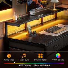 Bureau - Computertafel - Computerbureau - 120x50 cm - Zwart - HLDIRECT