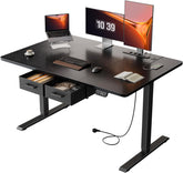 Zit sta bureau - Elektrisch - Verstelbaar - 120x60 cm - Zwart - SOLAVERO
