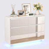 Commode - Dressoir - 100x32x72,5 cm - 6 Lades - Wit - UEV