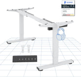 Zit sta bureau - Elektrisch - Verstelbaar - Bureauframe - Wit - EN1W - FLEXISPOT