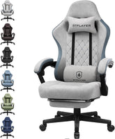 Ergonomische Bureaustoel - Office Chair - Gamestoel - Volwassenen - Grijs - GTPLAYER - LR002