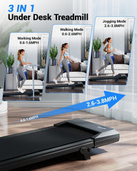 Loopband - Walking pad - Wandelband - 1-6 km/u - Zwart - Superun
