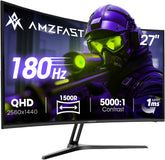 Gaming Monitor - Beeldscherm computer - 27 inch - Curved - 180Hz - QHD - Amzfast