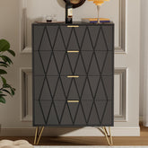 Commode - Dressoir - Ladekast - 4 Lades - Zwart - UEV