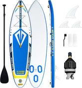 Sup Board - Opblaasbaar Paddle Board - 150 kg - Blauw/Wit - Tuxedo Sailor