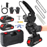 Mini kettingzaag - Elektrische snoeischaar - Met accu - Zwart