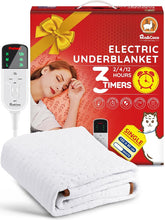 Mia&Coco Elektrische deken met automatische uitschakeling, 150 x 80 cm, warmtedeken met 12-uurs timer en 3 warmtestanden, led-display, oververhittingsbeveiliging, warmtedeken voor gangbare matrassen