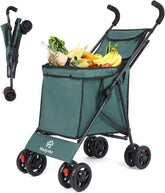 Wedyvko Hondenbuggy voor Kleine en Middelgrote Honden (P08), Groen