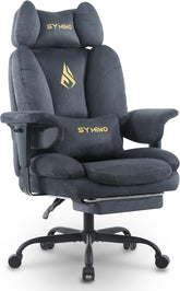 Ergonomische Bureaustoel - Office Chair - Gamestoel - Volwassenen - Grijs - SYMINO