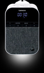 Lenco PPR-100WH - Speaker met Bluetooth® en afneembare stekker - Wit •