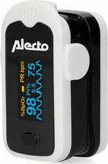 Alecto ACS-31 -Saturatiemeter -Hartslagmeter - Zuurstofpercentage -Bloed Zuurstofmeter -Oximeter -Zuustofgehalte -Vinger - (Inclusief Opbergtas) -Batterijen •