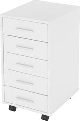 Ladeblok op wielen - Ladeblok bureau - Rolcontainer - Wit - ML-Design