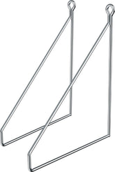 Plankdrager - Metaal - Set van 2 - 20x25 cm - Zilver - ML-Design