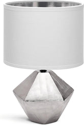 Tafellamp - Bureaulamp - Tafellamp slaapkamer - Zilver - Aigostar