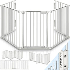 Veiligheidshek - Haardscherm - Hondenhek - 240cm - Grijs - KIDUKU®