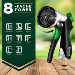 Flexibele Tuinslang - Inc. sproeikop - 30 meter - Groen