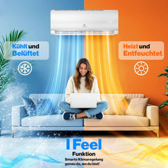 Split Unit Airco - Airconditioning - Warm & Koud - 12000 BTU - Wit - KESSER®