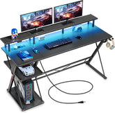 Gaming bureau - Gaming desk - Gaming tafel - 120x47 cm - Zwart - SEVEN WARRIOR